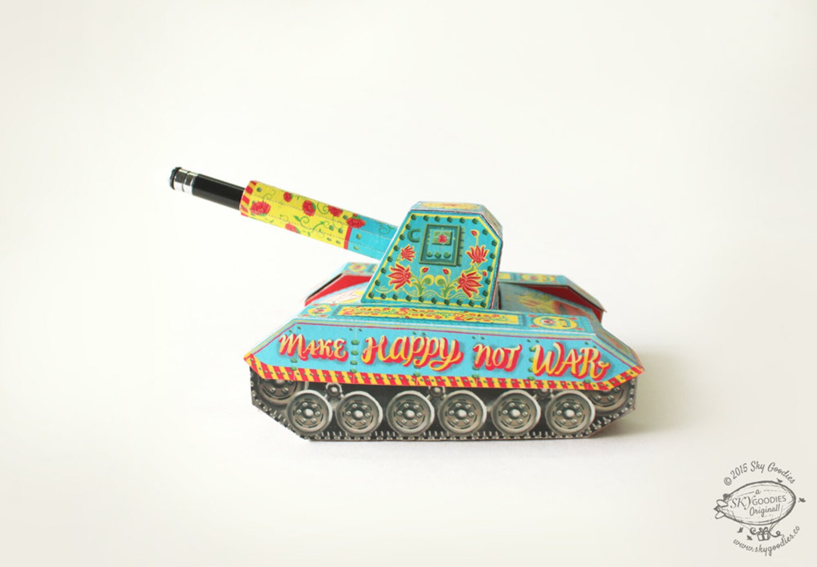 Diy Peace Tank Colorful Paper Army Tank Papercraft 3 Boxes Etsy Uk