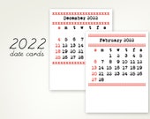 2022 date card refills, for the DIY Paper Typewriter Calendars (for buyers of the typewriter calendars last year)