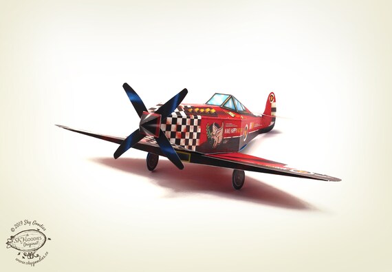 Printable Papercraft DIY Airplane Colorful Candy Bomber - Etsy Norway