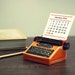 2023 & 2022 DIY Printable Paper Desk Calendar Papercraft | Realistic Orange Miniature Typewriter | A4 template pdf | Instant download gift 