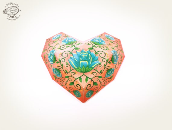 valentines day gift printable diy paper heart pink floral etsy new zealand
