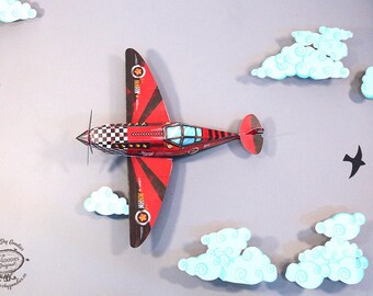 Paper Craft DIY Airplane | Candy Bomber | Room Decor |  Airplane Model Kit WW2 |  Paper Toy Kit | Activity for Kids and Adults