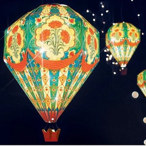 Big & Small Hot Air Balloon DIY Lampshade Saver Combo - Blue | Save 30% | Includes 1 Big and Small Blue Hot Air Balloon DIY Paper Craft Kit