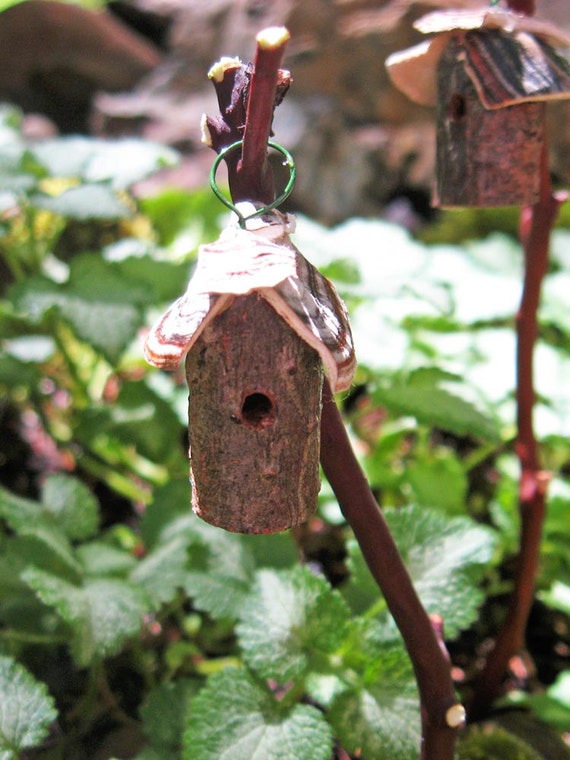 Items similar to Miniature Birdhouse for Fairy Garden OOAK handmade