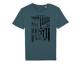 Bicycle tools T-shirt for men / organic fair wear