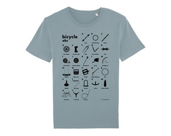 Fahrrad ABC T-Shirt für Männer auf englisch