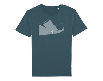 Cyclist Mountains T-Shirt made from fair trade organic cotton