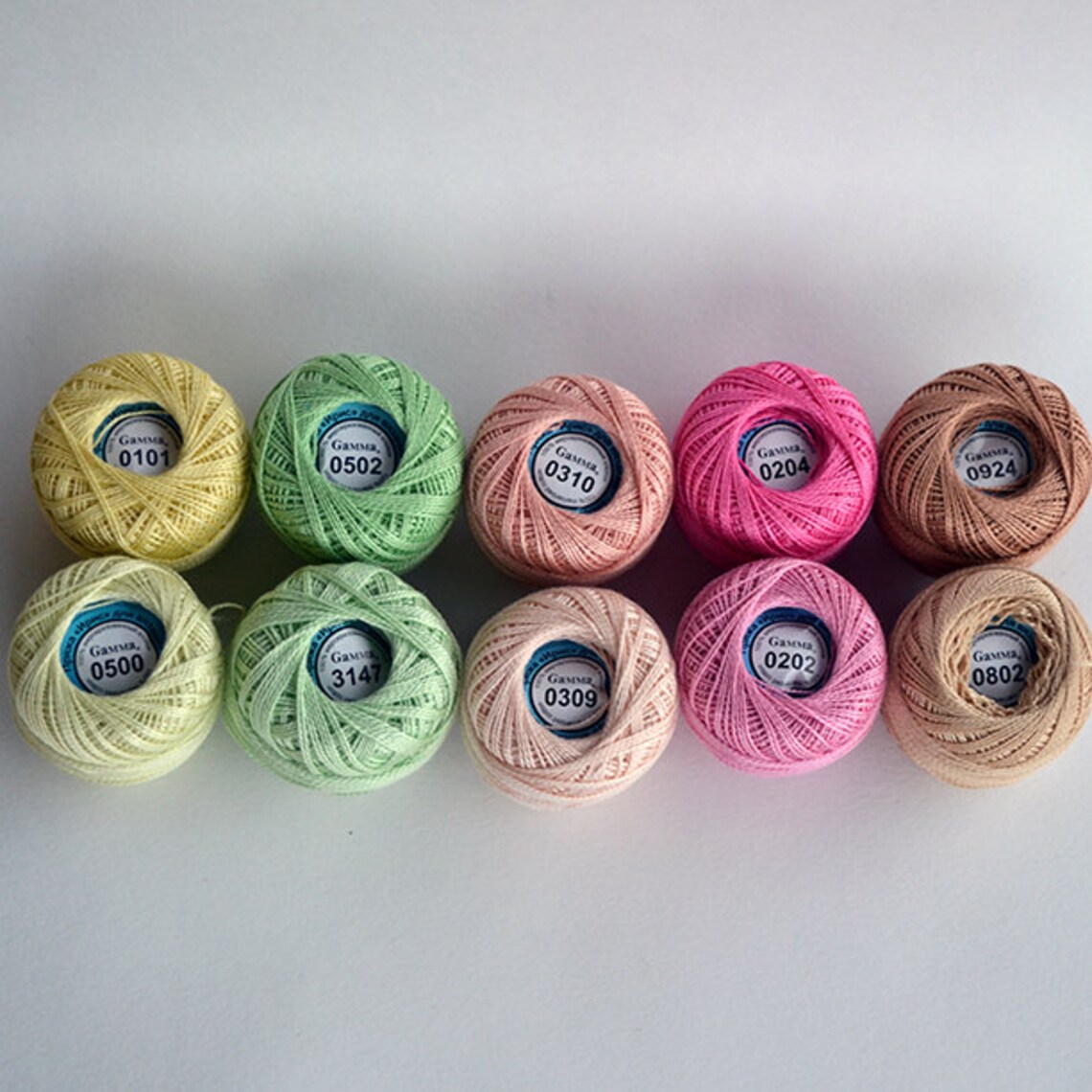 Cotton crochet threads_size 8_embroidery floss_analog dmc_10 Etsy