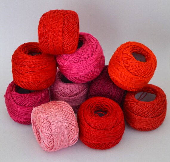 Cotton crochet threads_size 8_embroidery floss_analog dmc_10 Etsy