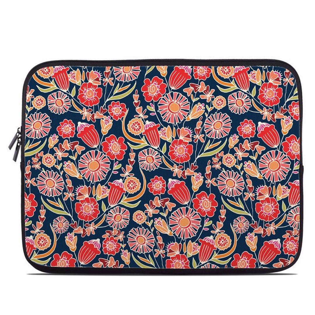 Laptop Sleeve Bag Case Wild Flower by Magpie Moon Neoprene Etsy