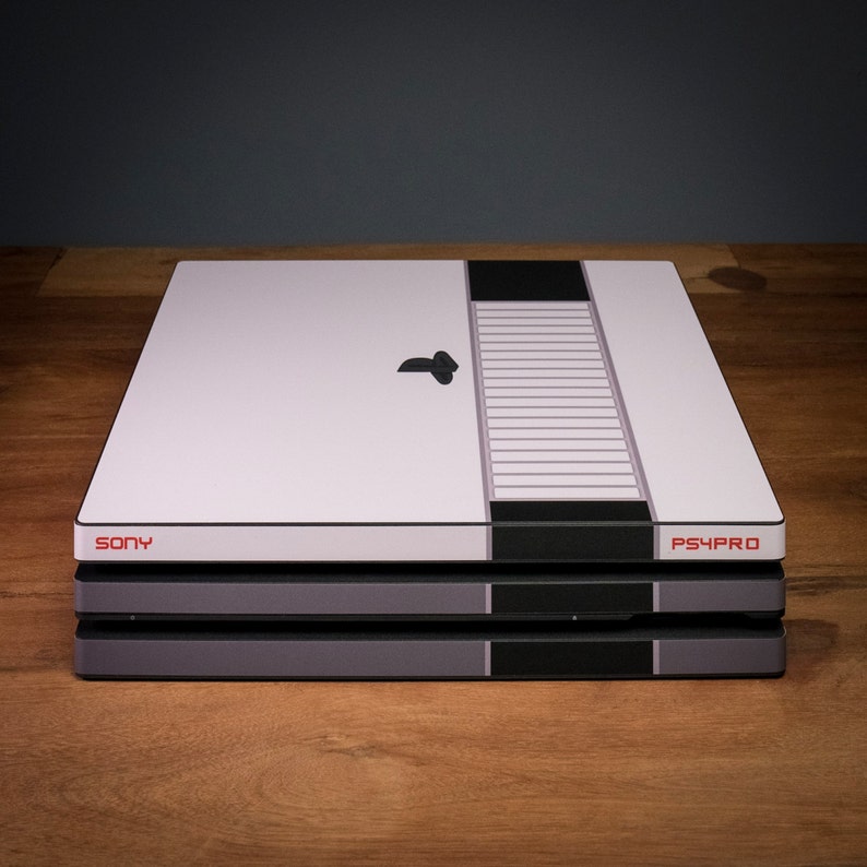 Download Sony PS4 Pro Skin Kit Retro NES Style Sticker Decal Wrap ...