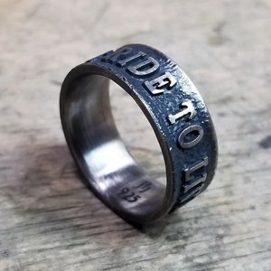 Ride to Live / Live to Ride - Biker Ring / Harley Ring / Harley Davidson Jewelry / Motorcycle Ring / Mens Ring / Gift for him