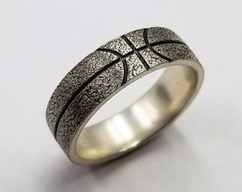 Basketball Ring - Sports Ring - Basketball Band - Basketball Jewelry / Sports Jewelry / Basketball Lovers / Sports Fan