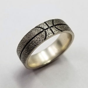Basketball Ring - Sports Ring - Basketball Band - Basketball Jewelry / Sports Jewelry / Basketball Lovers / Sports Fan