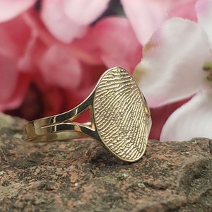 Oval Fingerprint Flat Band