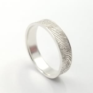 Wrap Around Fingerprint Ring - Memorial Gifts / Keepsake / Memorial Jewelry / sterling silver / Memorial Rings / Remembrance Gift
