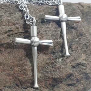 Baseball Necklace - Baseball Cross / Baseball Jewelry / Baseball Bat / Softball Necklace / Cross Necklace / Baseball Gifts
