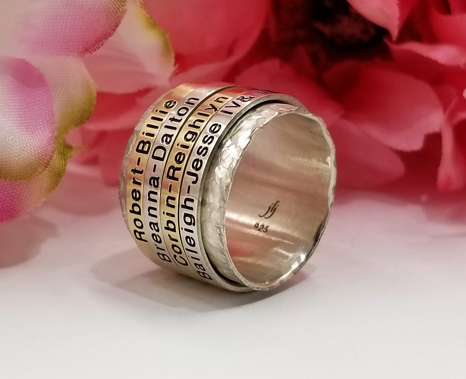 Spinner Ring - Meditation Rings - Spinning Ring - Fidget Rings - 4 ...