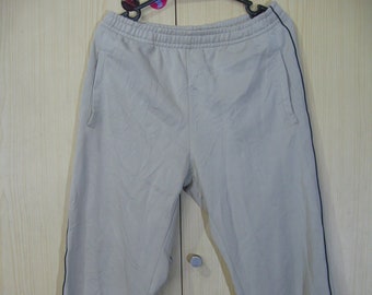 Size S Unisex Vintage Uniqlo 1990s AUTHENTIC Japan Japanese Beige Tracksuit Pants Jogging Warm Up Pants Track Trousers Bottoms