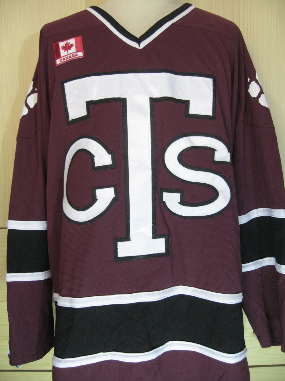 Vintage 1990s Columbus Blue Jackets NHL CCM Hockey Jersey / Sportswear /  NHL Fan Gear / Athleisure / Patchwork / Made In Canada / Streetwear