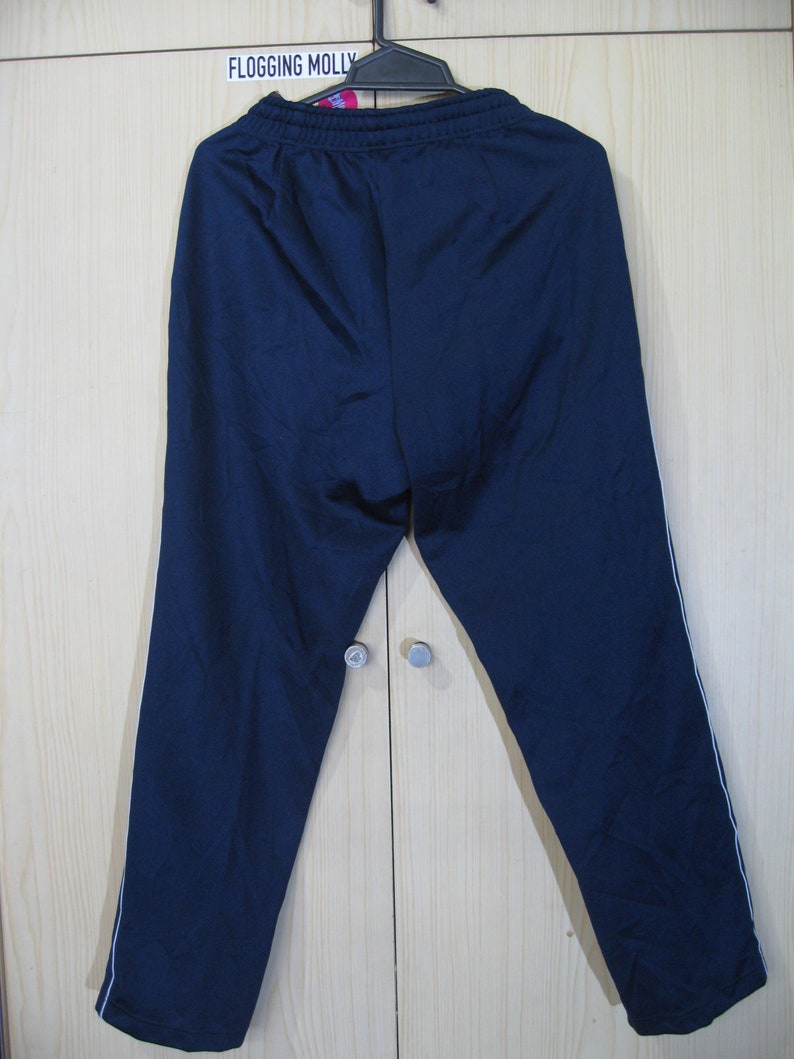 Size S Ladies Womens Vintage 1990s AUTHENTIC Japan Japanese Navy Blue Track suite Sport Pants Jogging Warm Up Pants Track Trousers Bottoms
