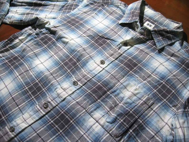 Size L Uniqlo Vintage Checkered Japanese Flannel Flannels Long Sleeved