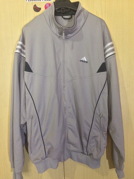 adidas grey track top