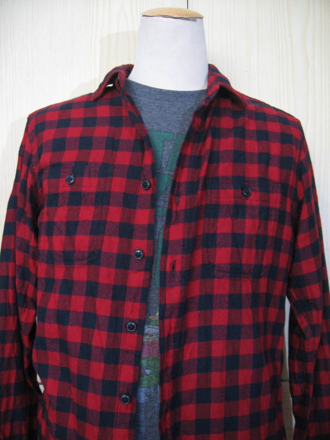 Camicia In Cotone A Maniche Lunghe Da Uomo,Camicia Casual A Maniche Lunghe Da Uomo, Camicie Di Flanella Scozzesi Da Uomo Casual A Scacchi Bottoni In Cotone A Scacchi Con Tasche Sul Petto