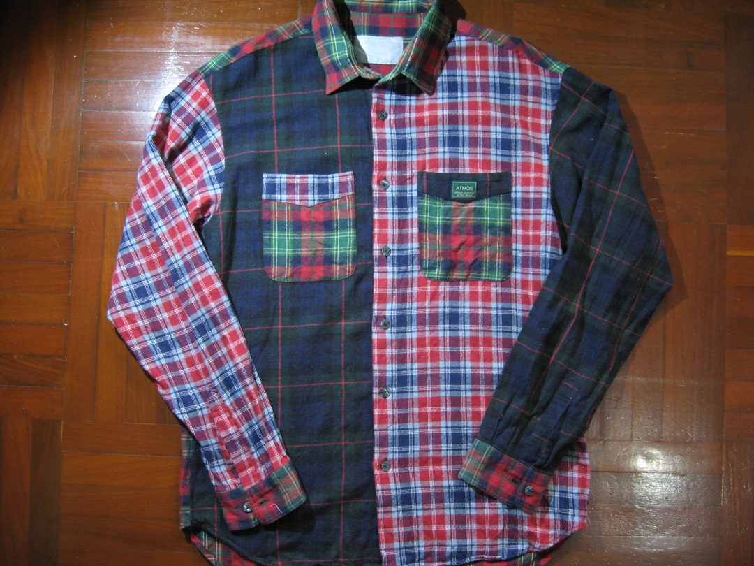 Vintage Japanese ATMOS Flannel Long Sleeved Shirt Japan