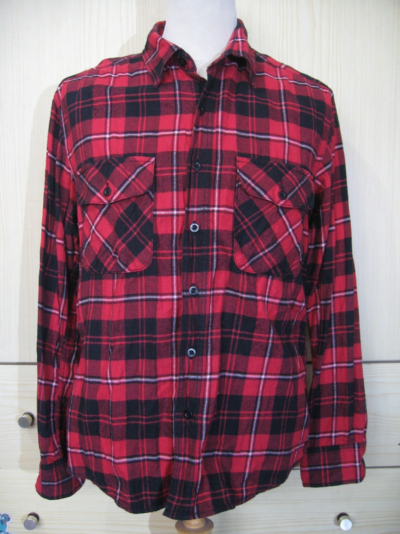 Size M Edwin Vintage Checkered Japanese Flannel Flannels Long Sleeved ...