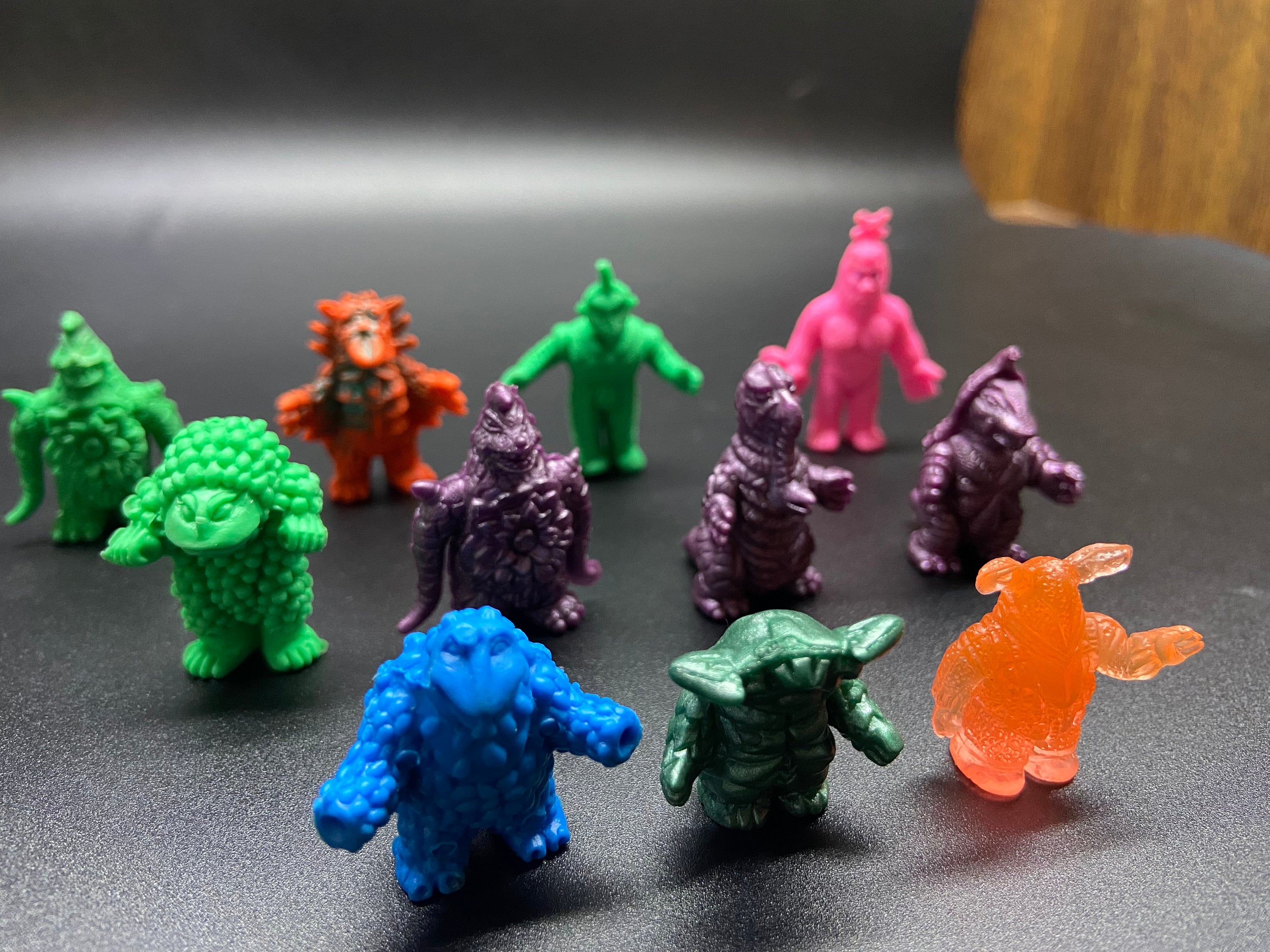 Vintage 1970s Japanese Bootleg Kaiju Kinkeshi Rubber Toys