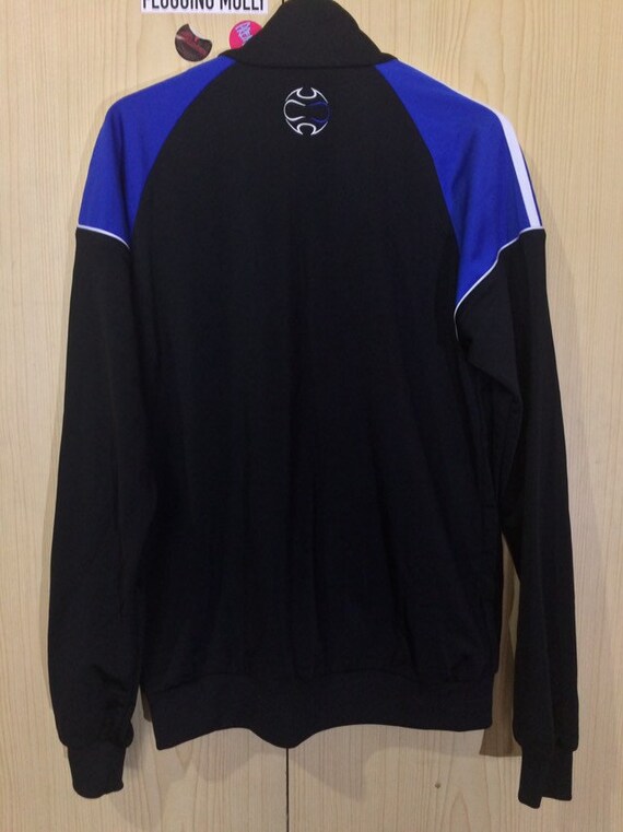 XL womens Vintage ADIDAS Trefoil Blue Black track… - image 2