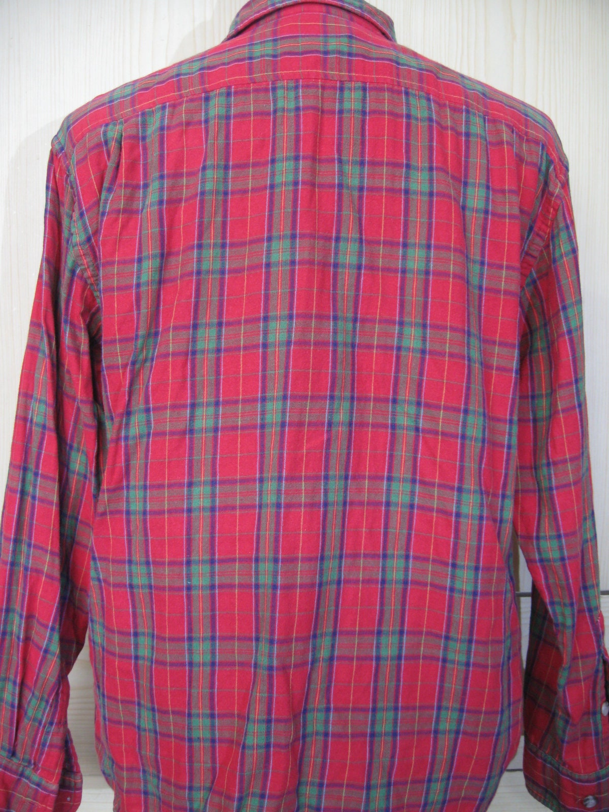 Vintage Flannel Japan Casual Pocket Checked Thick Cotton - Etsy