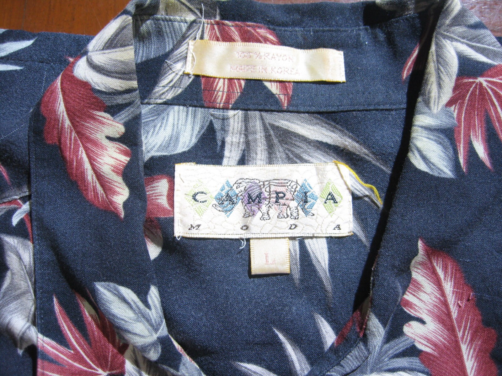 L Rayon Vintage 1990s Campia Mondo Hawaiian Shirt Surf Flower Floral ...