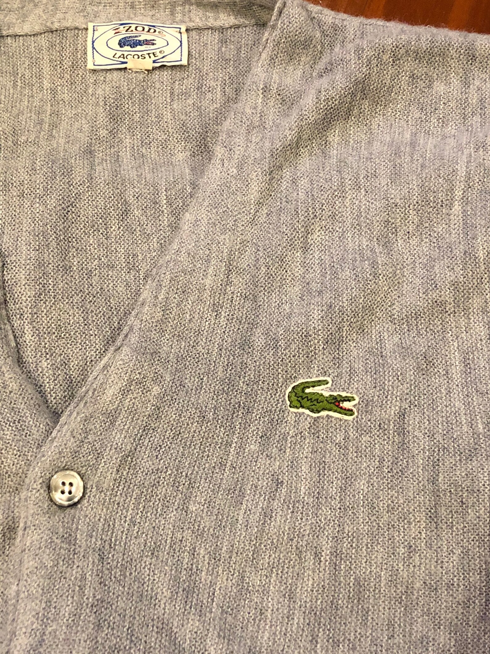 Vintage 1980s Izod Lacoste France Grey Button Unisex Pullover | Etsy