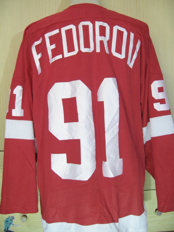 fedorov red wings jersey