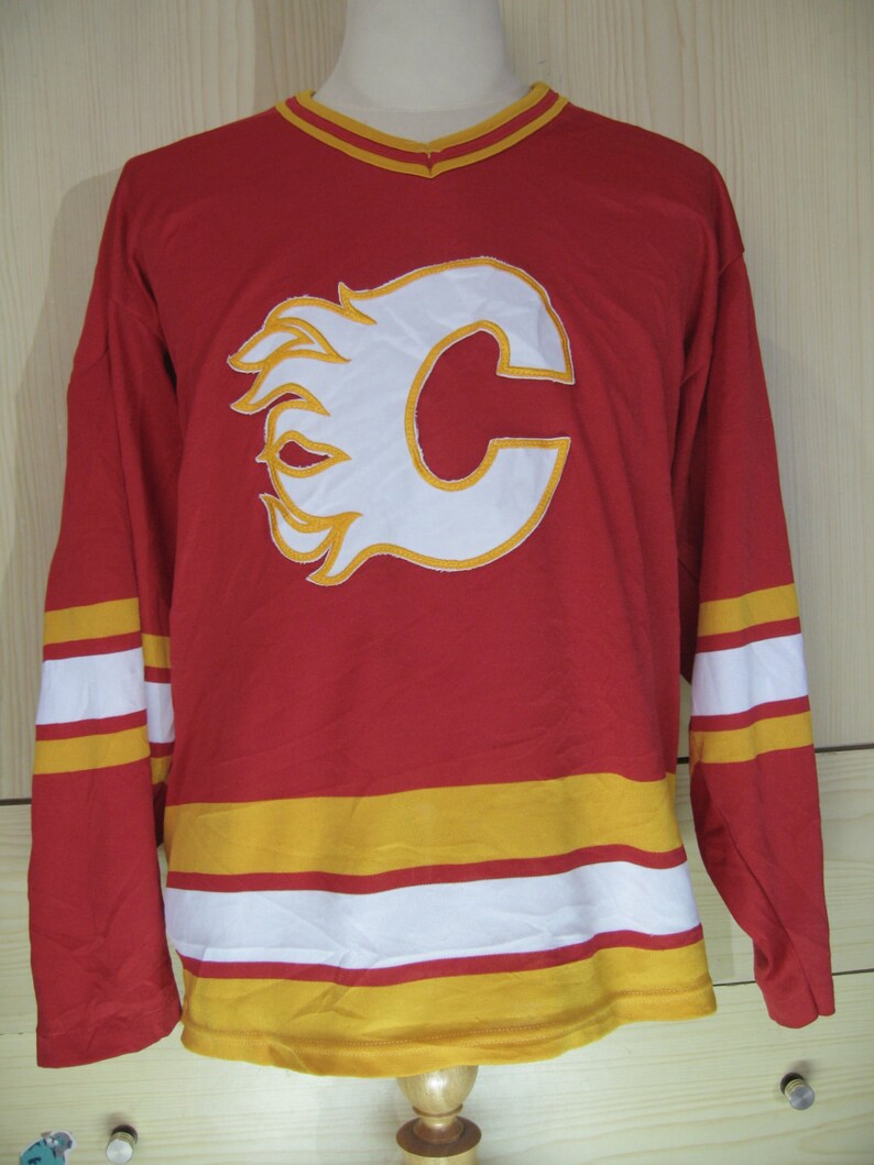 Vintage 90s CCM Calgary Flames usa nhl ice hockey nhl jersey Etsy