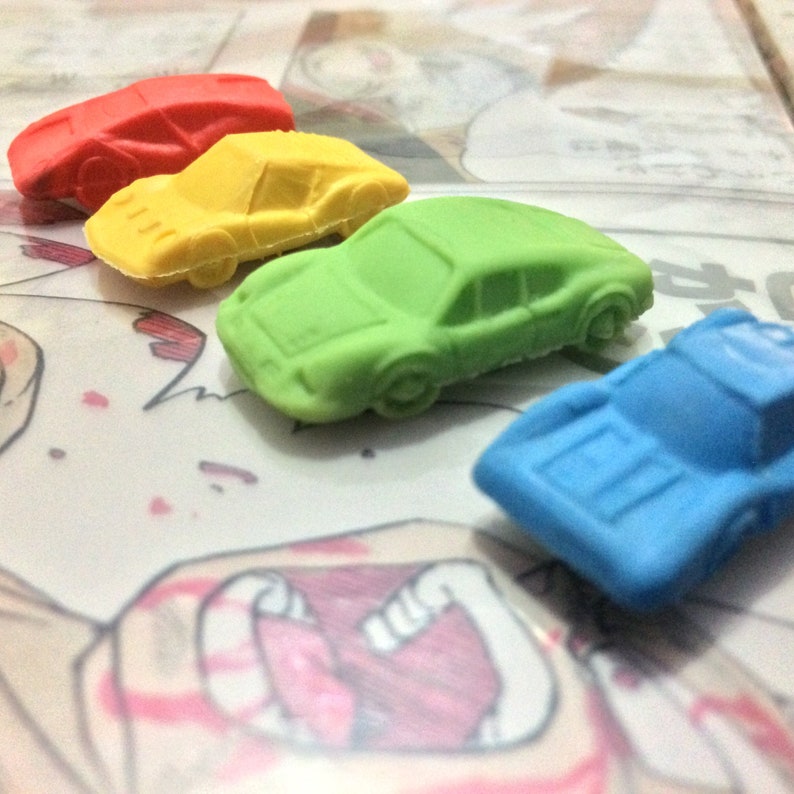 Vintage Retro toys 80s Japan Sport super Car cars Oldschool Kinkeshi Rubber toys M.U.S.C.L.E muscleman Figure toys LOT of 5 japanese