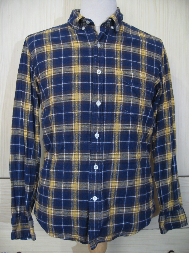 Size M Vintage Checkered Japanese Flannel Western Flannels Etsy UK
