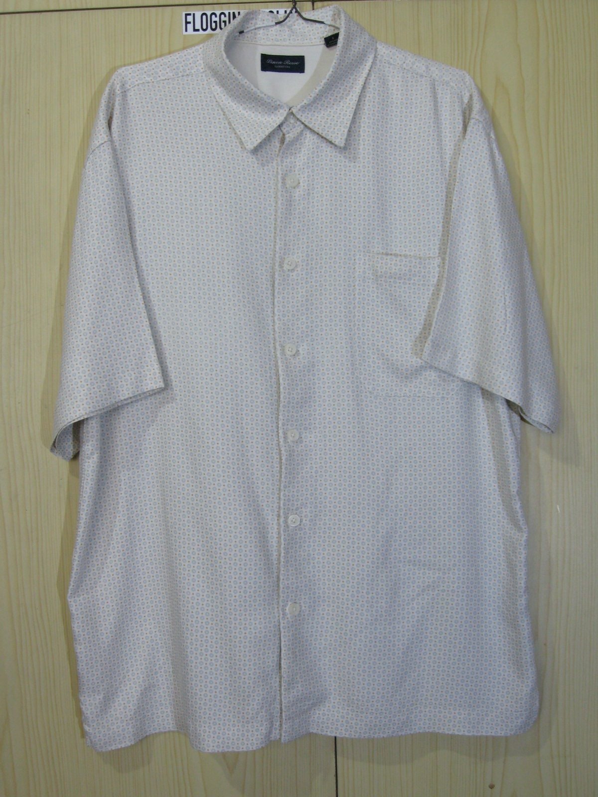 L Rayon 1990s Vintage Prada Linea Rossa White Polkadots Shirt Stripe ...