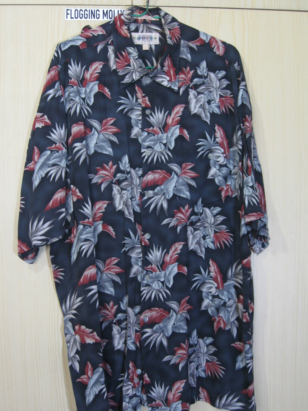 L Rayon Vintage 1990s Campia Mondo Hawaiian Shirt Surf Flower Floral ...