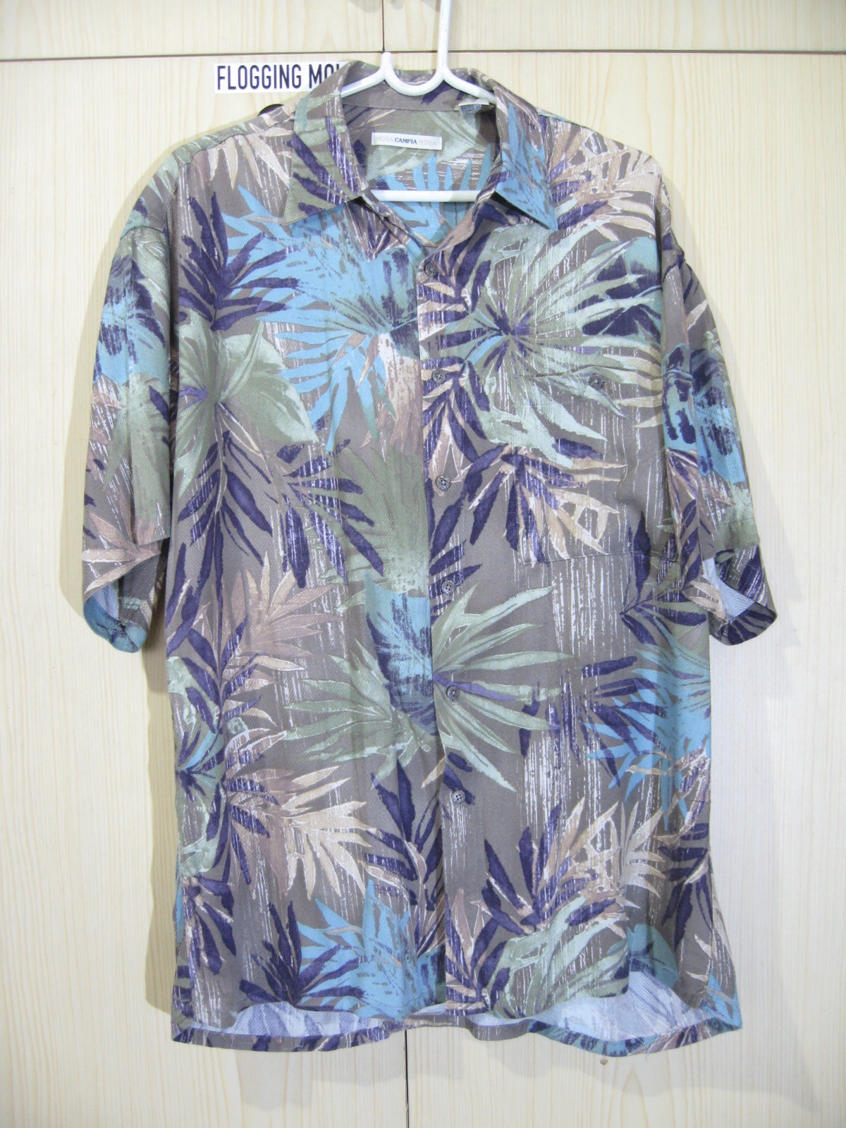 M Rayon Vintage 1990s Moda Campia Hawaiian Shirt Surf Flower - Etsy
