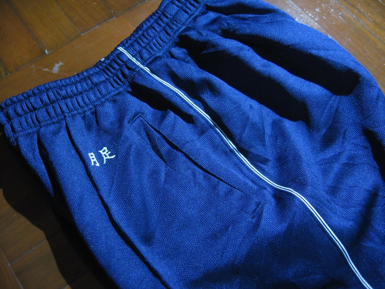Size S Ladies Womens Vintage 1990s AUTHENTIC Japan Japanese Navy Blue Track suite Sport Pants Jogging Warm Up Pants Track Trousers Bottoms