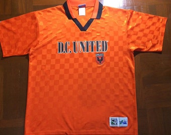 Vintage AUTHENTIC Majestic DC United MLS America united states Home Soccer Shirt Jersey size L