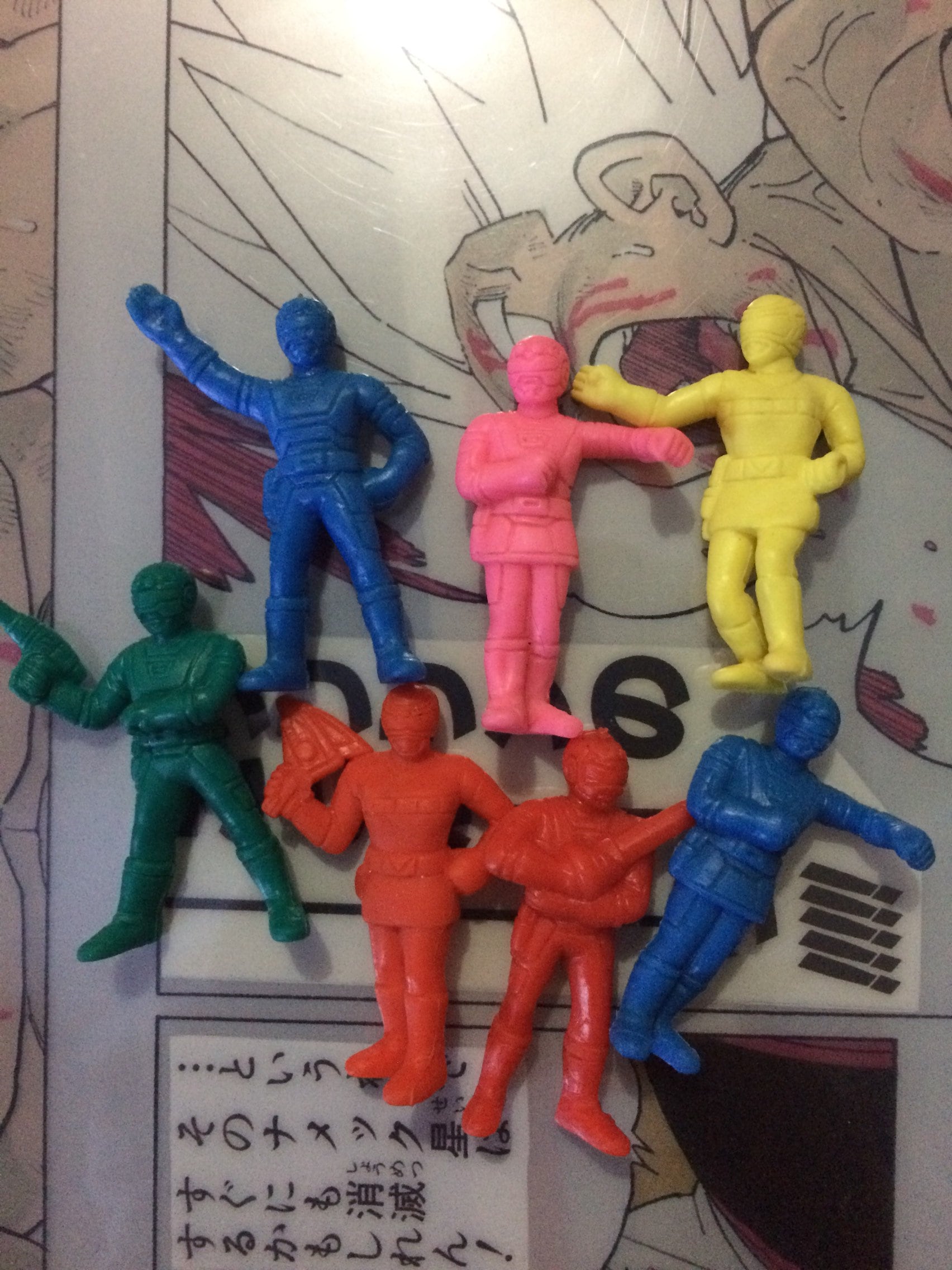 Vintage 90s Japan Power Rangers Sentai M.U.S.C.L.E Kinkeshi Rubber Toys ...