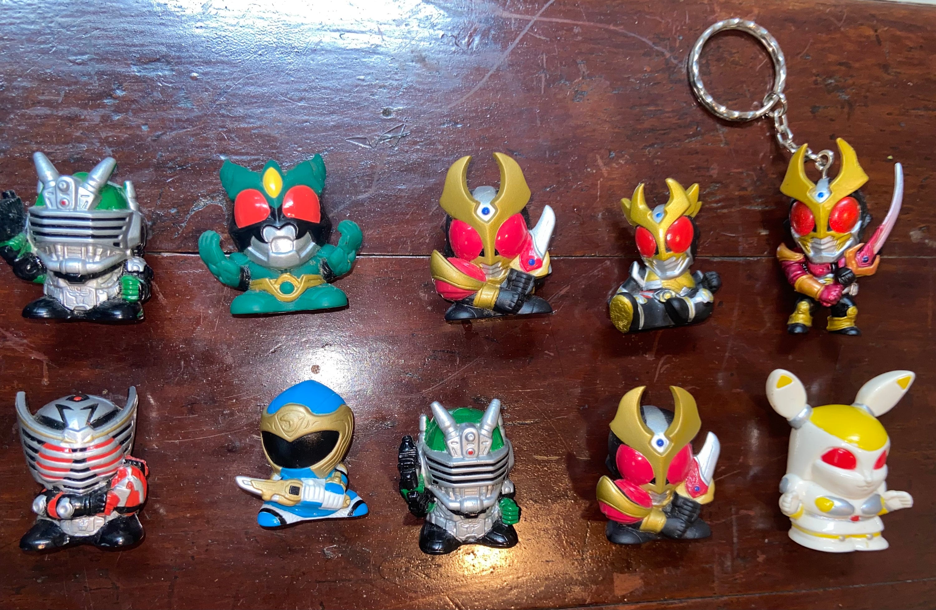 Kamen Rider Masked Rider Mix of 10 Finger Puppet Rare Soft Vinyl