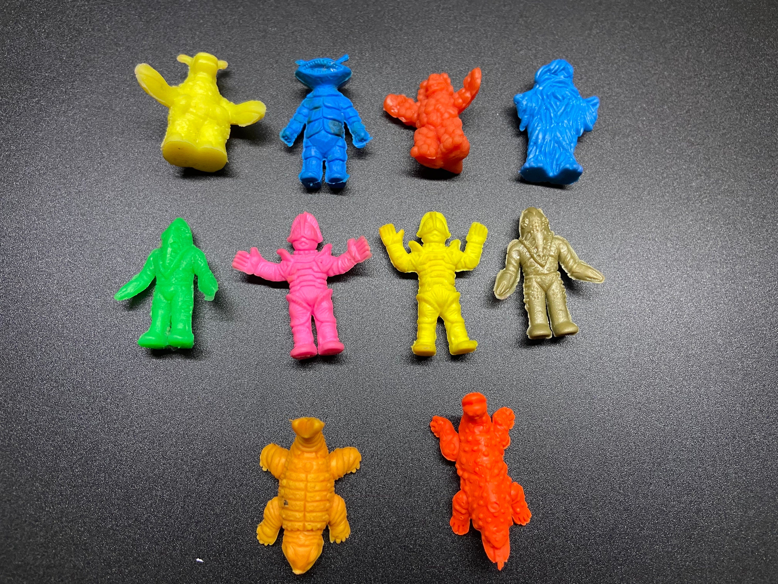 Vintage 1970s Japanese Bootleg Kaiju Kinkeshi Rubber Toys