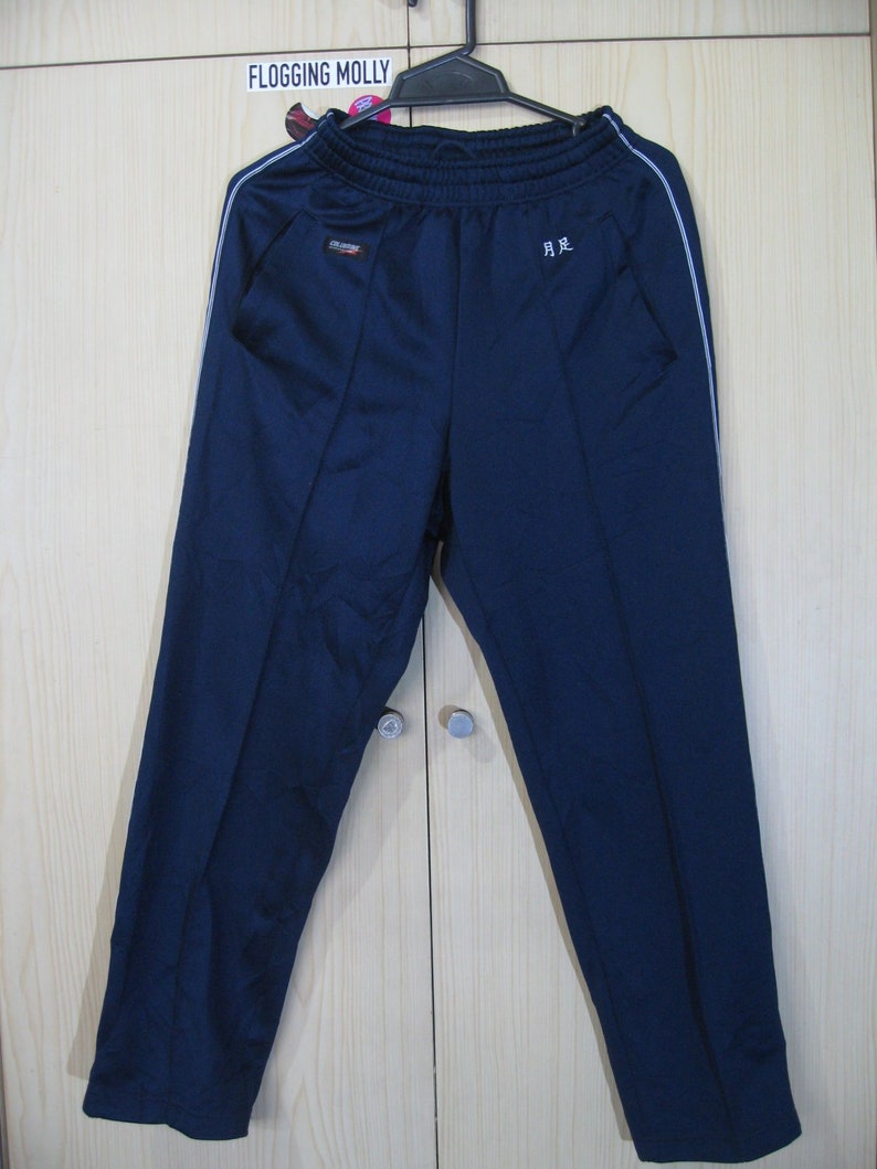 Size S Ladies Womens Vintage 1990s AUTHENTIC Japan Japanese Navy Blue Track suite Sport Pants Jogging Warm Up Pants Track Trousers Bottoms