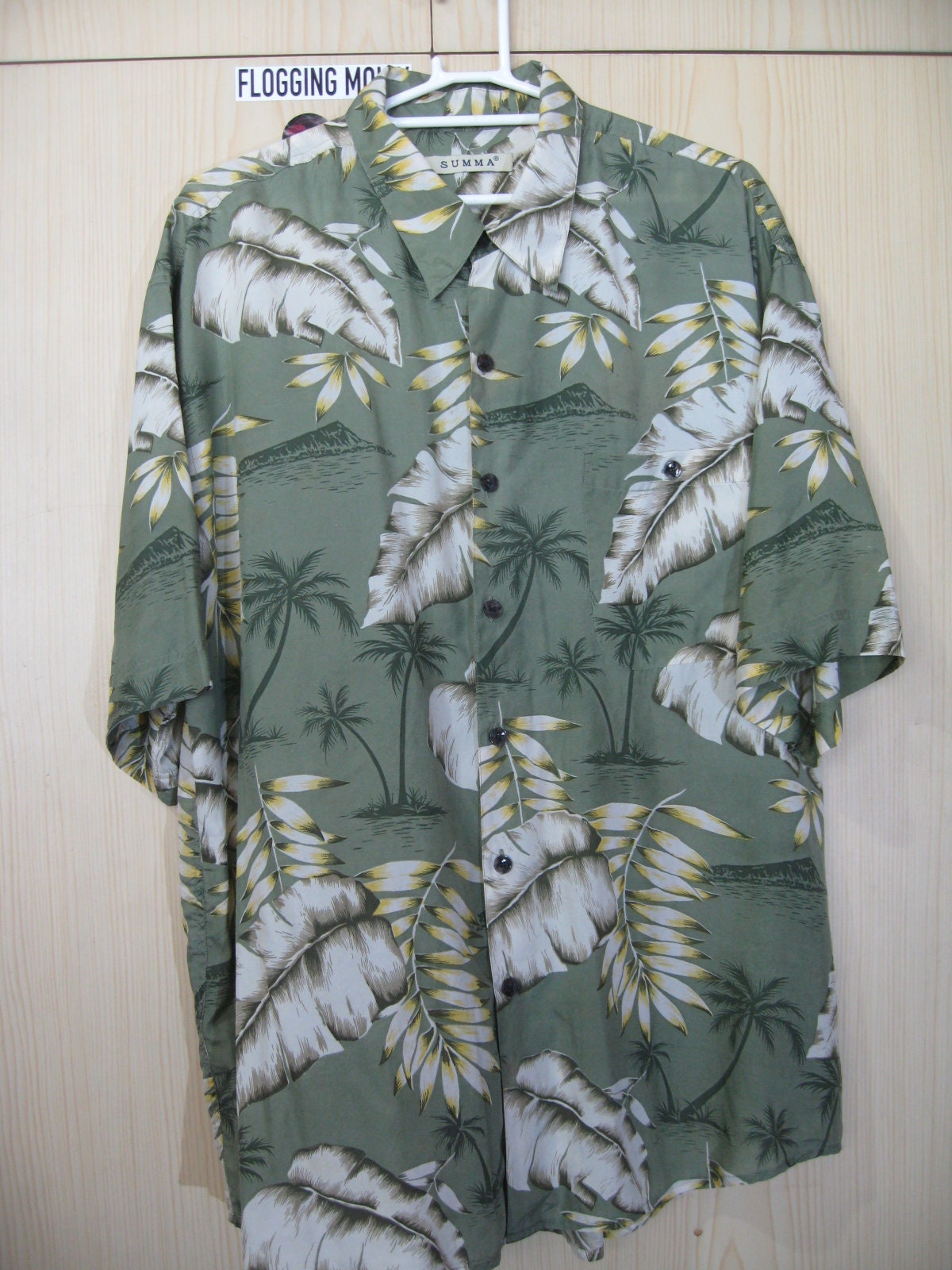 Mens L Silk 100% Vintage 1990s Summa Hawaiian Cream Shirt Surf - Etsy