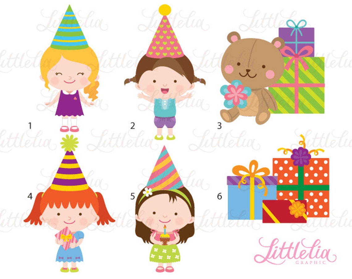 Birthday girl clipart birthday clipart celebration clipart Etsy